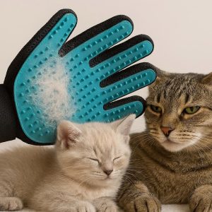 Cat Hair Remover Glove Gentle on Sensitive Skin for Kittens and Adult Cats