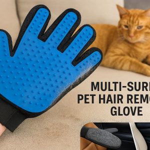 Multi Surface Pet Hair Remover Glove for Pets Furniture and Car Interiors