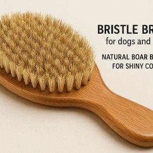 Bristle Brush for Dogs and Cats Natural Boar Bristles for Shiny Coats