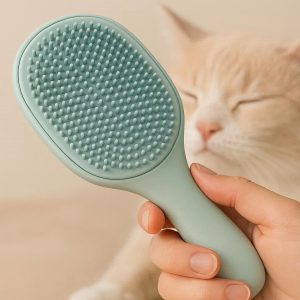 Cat Grooming Brush with Soft Bristles Gentle on Sensitive Skin