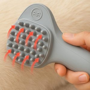 Pet Grooming Brush with Massage Function Promotes Circulation and Relaxation